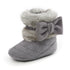 Newborn Autumn And Winter Bowknot Snow Boots Baby Shoes Baby Boots Cotton Boots Baby's Shoes Toddler Shoes Infant Baby Girls Winter Warm Crown Fur Mid-Calf Length Slip-On Furry Boots 0-18M
