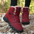 Winter Unisex Waterproof Warm Boots Fur Snow Soft Comfortable Boots Outdoor Winter Work Casual Mens Ankle Boots Winter Snow Boots Warm Fur Non Slip Ankle Hiking Climping Booties