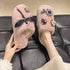 Winter Woman Warm Home Slippers Women Diamond Flip Flops Fur Slides Anti-slip Indoor Slippers Slip On Bedroom Shoes Memory Foam Wool Lining Indoor Ourdoor Non Skid Slippers