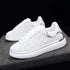 New Fashion White High Quality Women's White Thick Soled Sports Casual Couple Shoes Summer Lace-Up Trainers Gym Tennis Running Breathable High Quality Sneakers