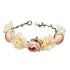 Spring Pearl Crowns Beach Hawaii Floral Garland Romantic Faux Rose Wedding Wreaths Flower Headband Girl Bride Rose Flower Crown Wedding Festival Headband