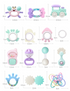 Baby Rattle Toys Cartoon Hand Grip Soft Rattles Shaker Teether Infant Newborn Educational Toys For Baby and Kids