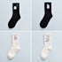 4Pair Spring And Summer Combed Out Of Pure Cotton Socks Mid Waist Fashion Bear Socks Cute Animal Socks Kawaii Cute Cartoon Purple College Socks For Men And Women
