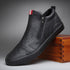 Mens Casual Winter Warm Ankle Boots Fashion Snow Boots Outdoor Footwear Black Sneakers Men's Leather Lined Warm Anti-slip Outdoor Work Shoes