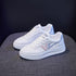Spring Fashion Breathble Women Sneakers Leather Platform Shoes Women Lace Up Casual Shoes White Fashion Sneakers White PU Leather Platform Sneaker For Women Lace Up Walking Sneakers