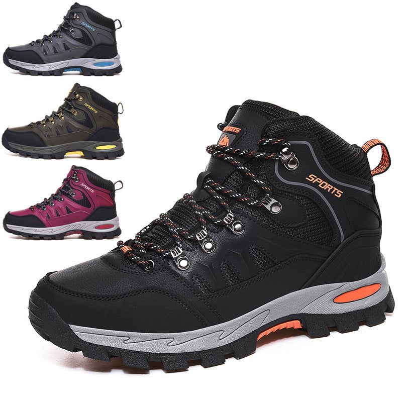 Fashion Outdoor Men's Sports Hiking Boots Wear-Resistant Hiking Men's Fashion Non-slip Waterproof Walking Boots Lightweight Comfortable Sport Ankle Shoes Outdoor Winter Mens Shoes