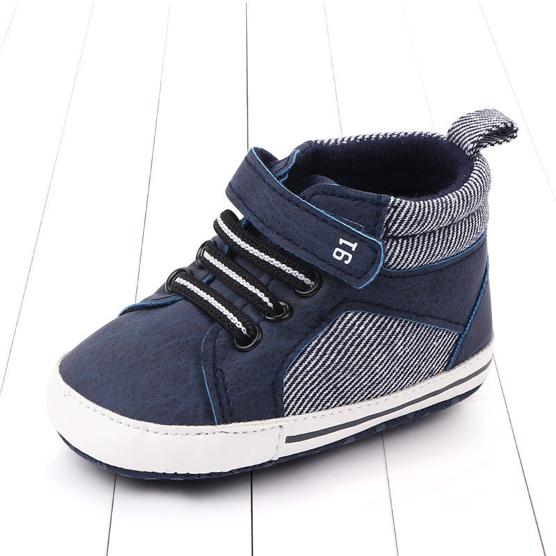 Newborn PU Leather Shoes Winter Fashion Baby Soft Sole Canvas Sneakers 0-12 Months Baby Boy And Girl