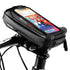 Bicycle Touchscreen Front Frame Bag Phone Case With Double Zippers Cycling Bike Accessories Bike Bag Bike Phone Bag Bike Pouch Bicycle Front Frame Bag Waterproof Top Tube Handlebar Bag Bike Phone Mount Bag Cycling Storage Bag