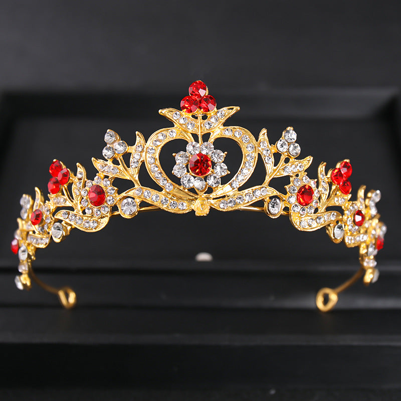 Simulated Pearls Crystal Wedding Tiaras And Crowns For Queen Princess Gold Silver Color Women Hair Jewelry Luxury Crystal Bridal Crown Tiaras Fashion Hair Jewelry Diadem Tiara For Women Bride Wedding Hair Accessories