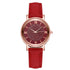 Womens Watches Bracelet Set Starry Sky Ladies Watch Casual Leather Student Quartz Wristwatch Luxury Fashion Minimalist Leather Strap Dress Analogue Quartz Round Elegant Watch