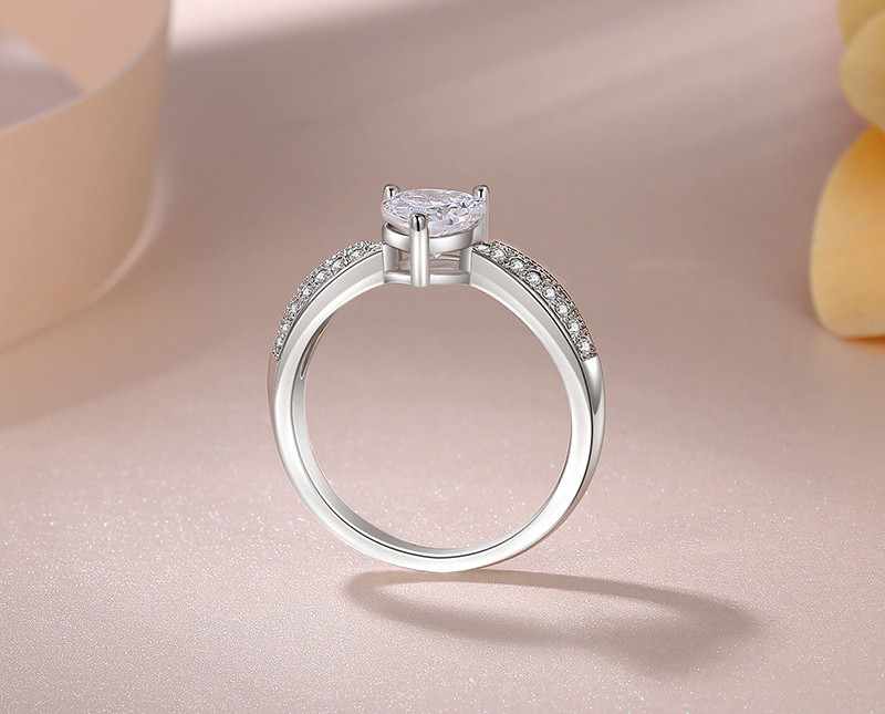New 925 Sterling Silver Luxury Zircon Diamond Ring Elegant Wedding Fine Epic Jewelry Design