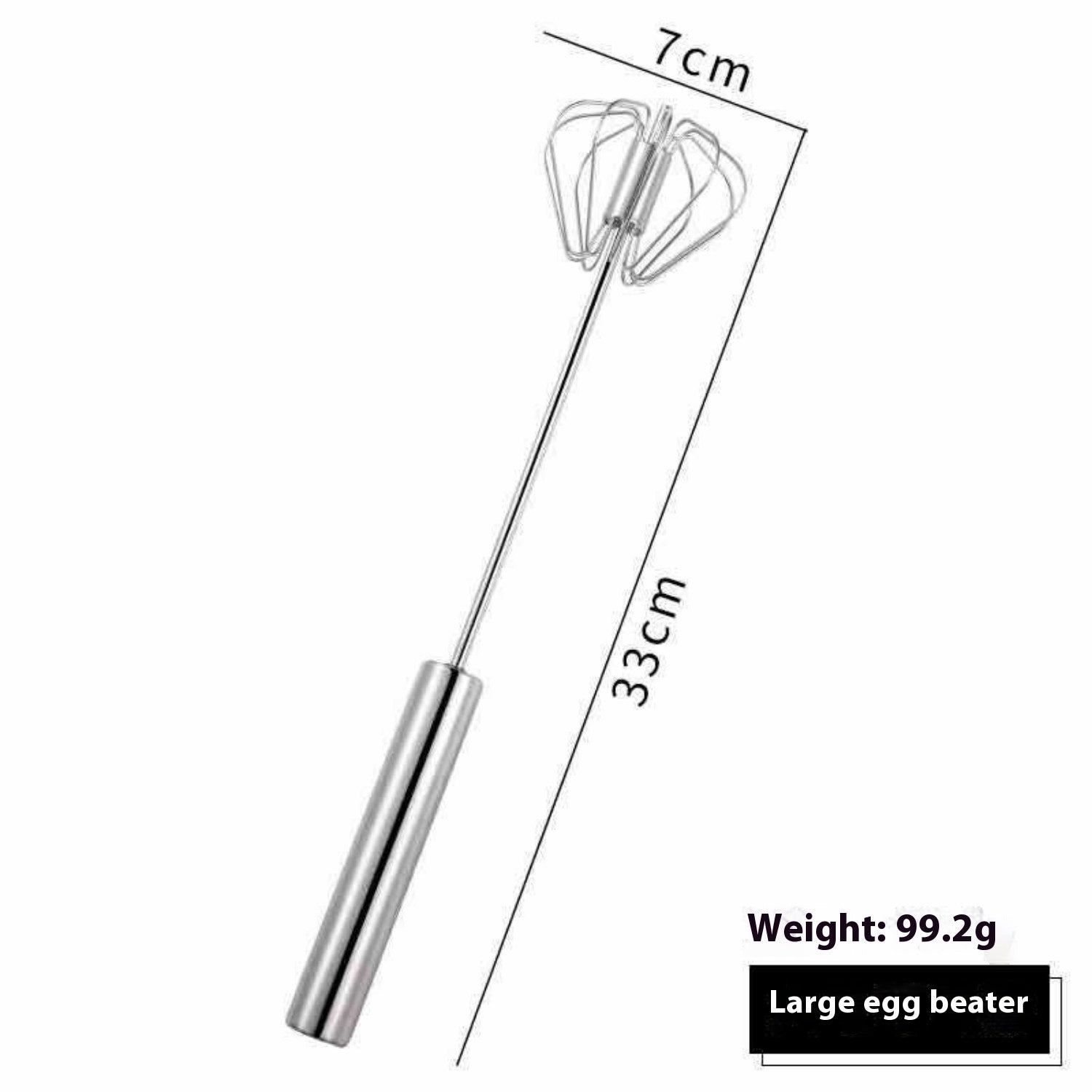 Unique Design Semi-automatic Egg Beater 304 Stainless Steel Egg Whisk Manual Hand Mixer Self Turning Egg Stirrer Kitchen Accessories Egg Tools