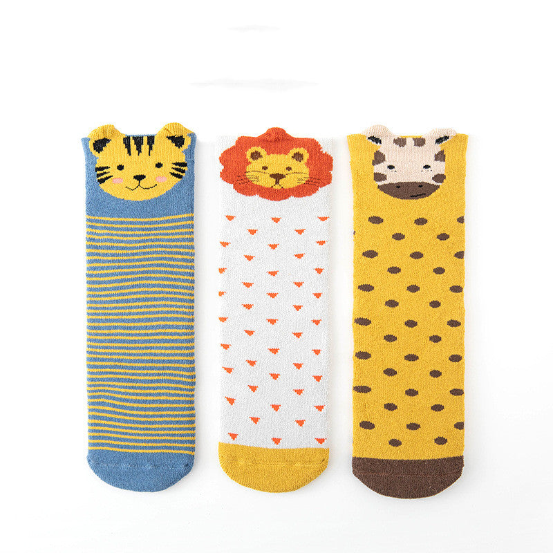 Unisex 3 Pairs Cotton Christmas Baby Socks For Children Boys And Girls Warm Soft Baby Sock