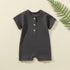 Summer Newborn Baby Boys Girls Short Sleeve Romper Solid Jumpsuit For Girls In elegant Colors