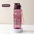 550ML Girl  Water Bottle Large Capacity Straw Cup Motivational Sports Water Bottles Time Marker Leak-proof  Fitness Drinking Large Capacity Water Bottle with Straw Time Scale Reminder Leakproof Gradient Space Cup for Outdoor Sports Fitness For Sports