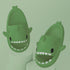 New Men and Women Summer Slippers Lovely Shark Shape Slides Outdoor Women Shoes Flip Flops Lightweight Open Toe Beach Pool Slides Sandals Shark Shower Slipper
