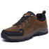 Black Leather Hiking Shoes Wear Resistant Outdoor Sport Mens Shoes Lace-Up Mens Climbing Hunting Low Cut Boots Leather Walking Shoes For Outdoor Training
