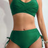 Bikini Twist Front V Neck High Waist 2 Piece Bikini Set for Women – Stretchy Tie Back Swimsuit with Drawstring Lace Up and Comfortable Fit – Trendy Solid Color Swimwear for Beach Days Pool Parties and Summer Vacations