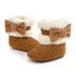 Newborn Autumn And Winter Bowknot Snow Boots Baby Shoes Baby Boots Cotton Boots Baby's Shoes Toddler Shoes Infant Baby Girls Winter Warm Crown Fur Mid-Calf Length Slip-On Furry Boots 0-18M