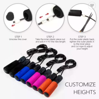 Bearing Rope Skipping With Bearings Sporting Goods Sports Fitness Jump Rope Sport Skipping For Gym Fitness Home Exercise Slim Body Workout Adjustable PVC Jump Rope For Cardio Fitness Versatile Jump Rope For Both Kids Adults Great Jump Rope For Exercise