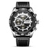 Luxury Men Fashion Watches Quartz Wrist Watches Military Casual Leather Strap Waterproof Elegant Watch