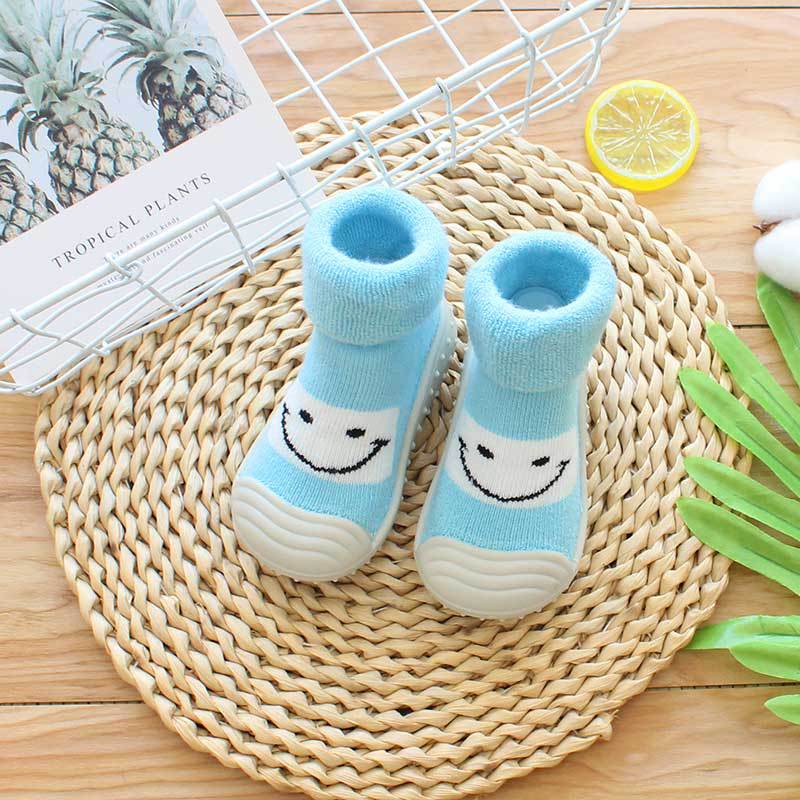 Unisex Cartoon Baby Children's Floor Socks Baby Rubber Soft Sole Socks Breathable Cotton Warm Shoes