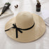 Summer Cap Black Ribbon Decorate Wavy Straw Hat For Girls Hat Kids Sun Cap Baby Beach Hats for Girls