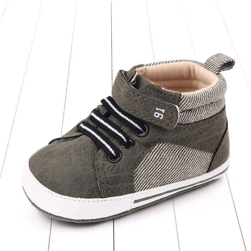 Newborn PU Leather Shoes Winter Fashion Baby Soft Sole Canvas Sneakers 0-12 Months Baby Boy And Girl