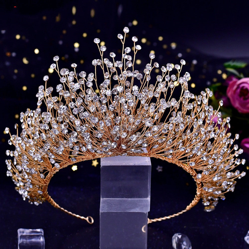Wedding Headwear Necklace Earrings Jewelry Set Bride Headbands Rhinestone Headpiece Bridal Tiaras And Crowns Silver Rhinestone Wedding Headpiece For Women Handmade Bridal Headband Hair Accessories