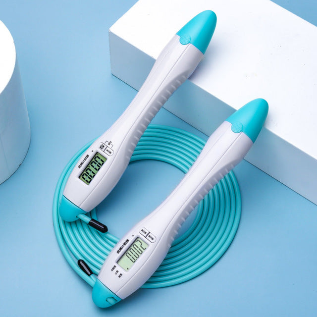 Built-in Rolling Pin Counter Jump Rope Skipping Rope Speed Rope For Boxing Jumping Training Lose Weight Fitness Digital Weight Calories Time Setting Skipping Rope With Counter For Indoor And Outdoor Exercise