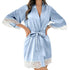 Lightweight Pink Women Sleepwear Classic Design Silk Bathrobe Lace Trim Bridesmaid Bride Party Robes