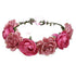 Spring Pearl Crowns Beach Hawaii Floral Garland Romantic Faux Rose Wedding Wreaths Flower Headband Girl Bride Rose Flower Crown Wedding Festival Headband