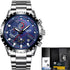 Business Elegant Men's  Watch With Chronometers Day View  Fluorescent Hands Excellent Look Unique Design Perfect Gift For Your Man