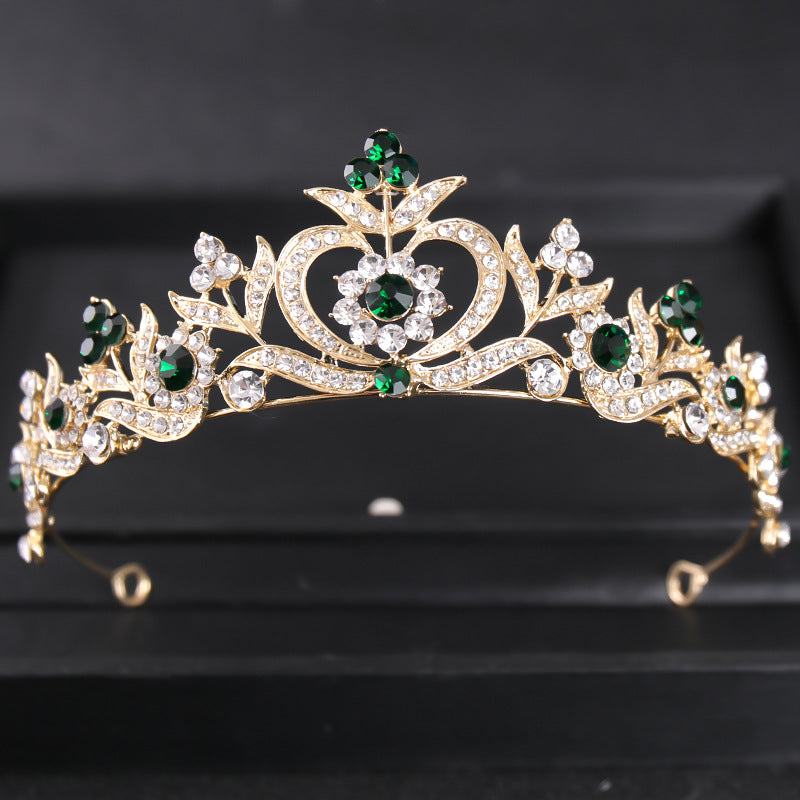 Simulated Pearls Crystal Wedding Tiaras And Crowns For Queen Princess Gold Silver Color Women Hair Jewelry Luxury Crystal Bridal Crown Tiaras Fashion Hair Jewelry Diadem Tiara For Women Bride Wedding Hair Accessories