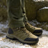 Black Leather Hiking Shoes Wear Resistant Outdoor Sport Mens Shoes Lace-Up Mens Climbing Hunting Low Cut Boots Leather Walking Shoes For Outdoor Training