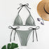 Swimwear Women Bandage Women Triangle Bathing Suits 2 Pieces Bikini Bowknot Swimsuit Bikini Set Swimwear Bikini Sets Bikinis Bathing Suit Push Up Swimsuit Summer Beachwear