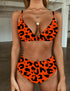 High Waist Swimwear Women Push Up Beachwear  Women High Waist Two Piece Bikini Swimsuit Halter Twist Front Bathing Suit Swimwear Solid Bathing Suit Animal Leopard Female Swimsuit Women Bikini