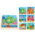 Nine Blocks Six-sided 3D Wooden Cube Puzzle Toys Wood Hexahedron 3D Building Block Puzzle For Children Aged 3 4 5 6  For Children Kids Educational Toys Funny Games