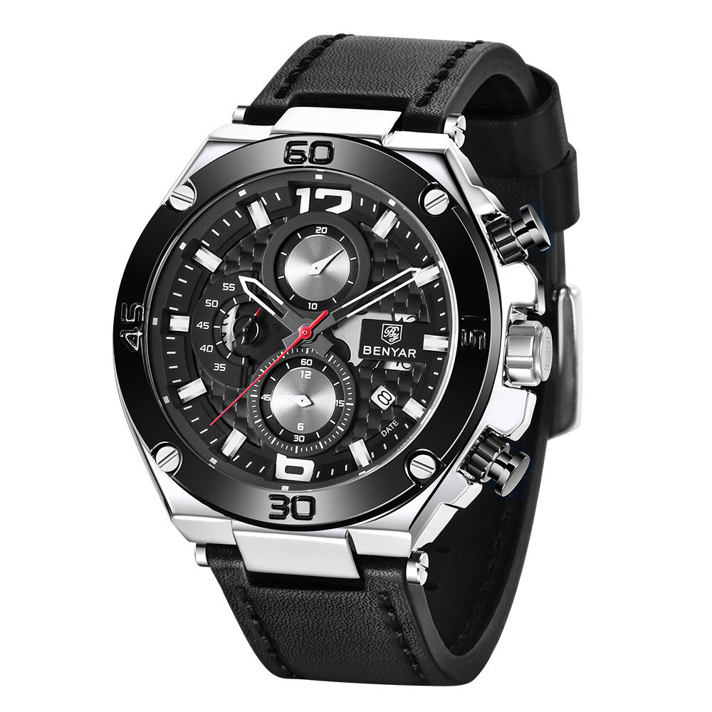 Luxury Sport Mens Watches Quartz Stylish Wrist Watch For Men Chronograph Waterproof and Scratch Resistant