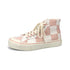 Pink Women's Luxury Canvas Sneakers Flats New Casual Tennis Basketball Canvas Shoes High-top Fashion Sneakers Slip On Walking Shoe Athletic Shoes For Gym Running Work