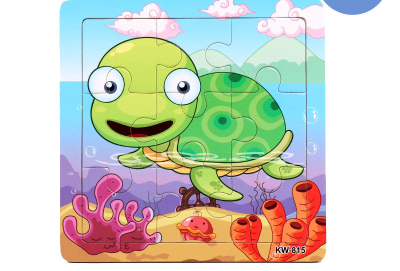 Wooden Puzzle Animals Jigsaw Puzzle Early Childhood Parent-child Toys Animal Wooden Puzzles For Children In Wooden 3D Mosaic Puzzles Kids Educational Toys Design  For Baby Birthday Gifts