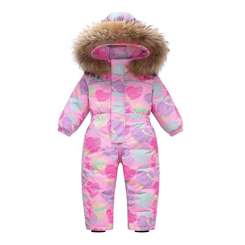 Modern Trend NEW Children's Clothing Jacket Snow Wear Coat Jumpsuit for Girls And Boys Winter Ski Suit For Kids