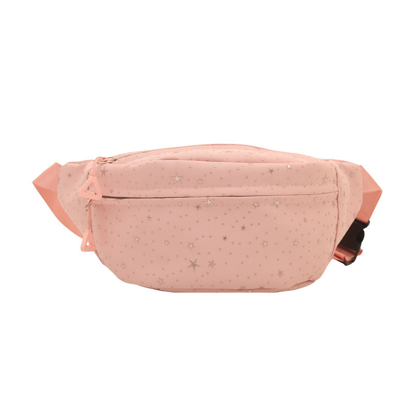 Black Starry Night Printed Fashion Fanny Pack New Studded Star Girls Shoulder Crossbody Bag Bum Bag For Daily Use Travel Stylish Belt Bag Waist Bag For Sports And Casual Use Festival Belt Waist Bag For Traveling