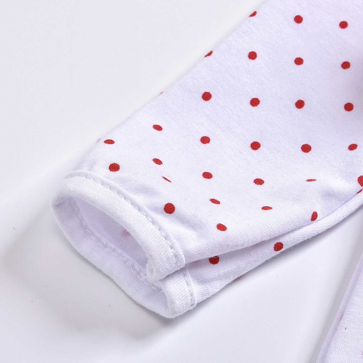 Newborn Girl Boy Autumn Santa Claus Long Sleeve Dot Bandage  Romper Jumpsuit Hat For Christmas Made For Girls