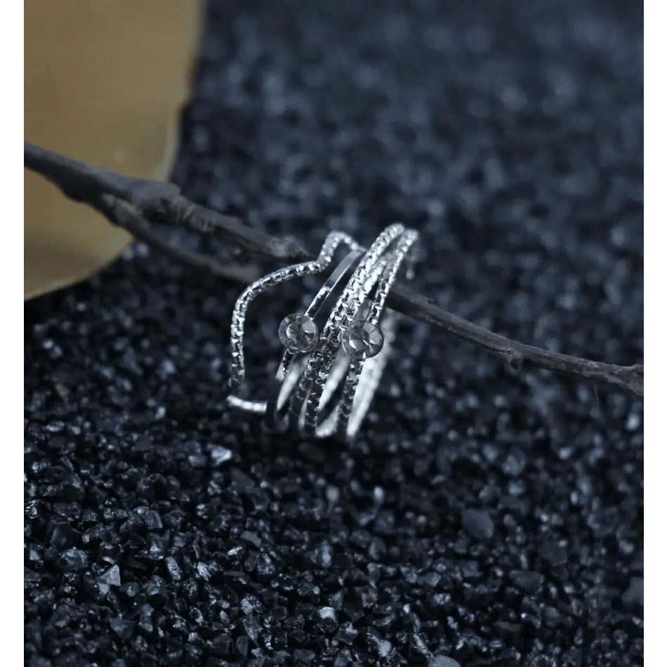 5pc Simple Fashion Pearl Zircon Metal Multilayer Ring - 2021 Ring Jewelry Trend for Party Engagement Birthday Wedding Gift for Women - ALLURELATION - 2021 trends, 571, aesthetic jewelry, aesthetic rings, Birthday gifts, Christmas gifts, earings, engagement rings, Fashion Jewelry, fashion rings, Fashion wedding rings, Gift for girlfriends, Jewelry, Jewelry for women, rings, trending jewelry, trending rings, trends 2021, Valentine's day gift, women jewelry, womens jewelry - Stevvex.com