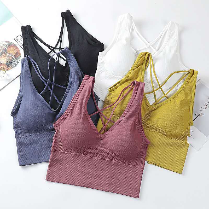 Women Sports Bra Sexy Brathable Sports Top Yoga Bra Push Up Top Female Gym Fitness Sports Underwear Female Seamless bra