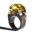 Modern Wooden Epic Resin Ring Elegant Luxury Wedding Epoxy Soul of The Forest Eco Epoxy Handmade