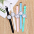 Small Dial Casual Fashion Watch Thin Strap Female Student Silicone Strap Temperament Ladies Watch Fresh Children Clock Casual Quartz Wristwatch With Bezel Case Silicone Band Watch For Women Girls