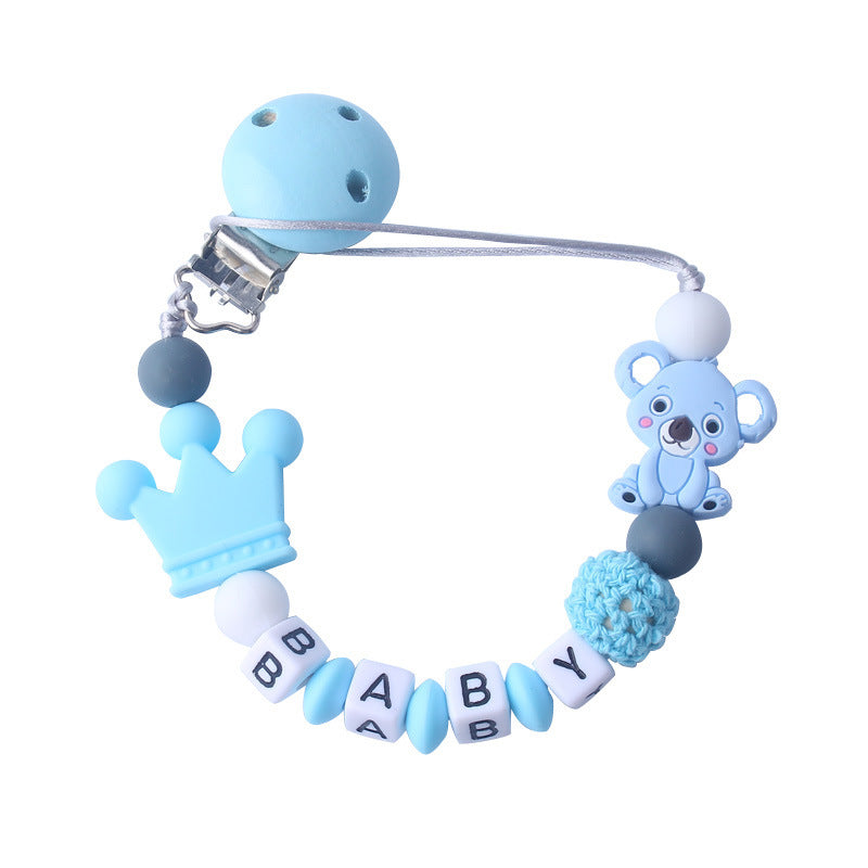 Modern Handmade Pacifier Personalize Silicone Beads Binky Clip Pacifier Chain Chew Baby Teether Toys For Baby
