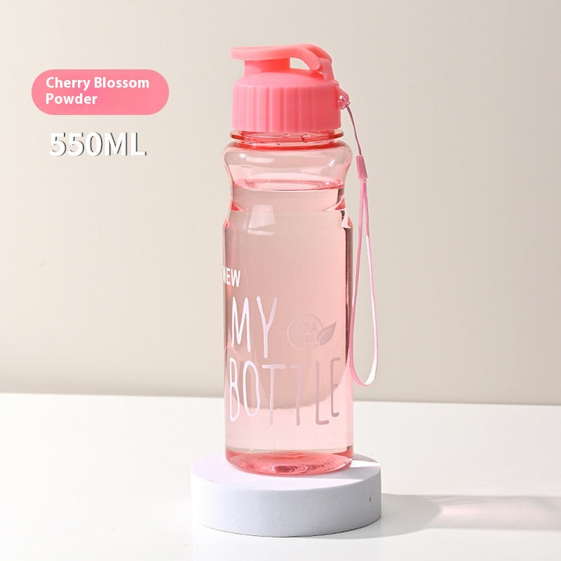 550ML Girl  Water Bottle Large Capacity Straw Cup Motivational Sports Water Bottles Time Marker Leak-proof  Fitness Drinking Large Capacity Water Bottle with Straw Time Scale Reminder Leakproof Gradient Space Cup for Outdoor Sports Fitness For Sports